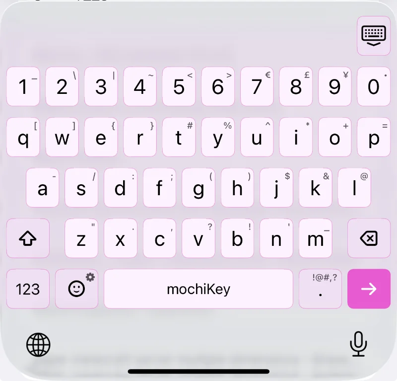 Sakura light theme preview for mochiKey